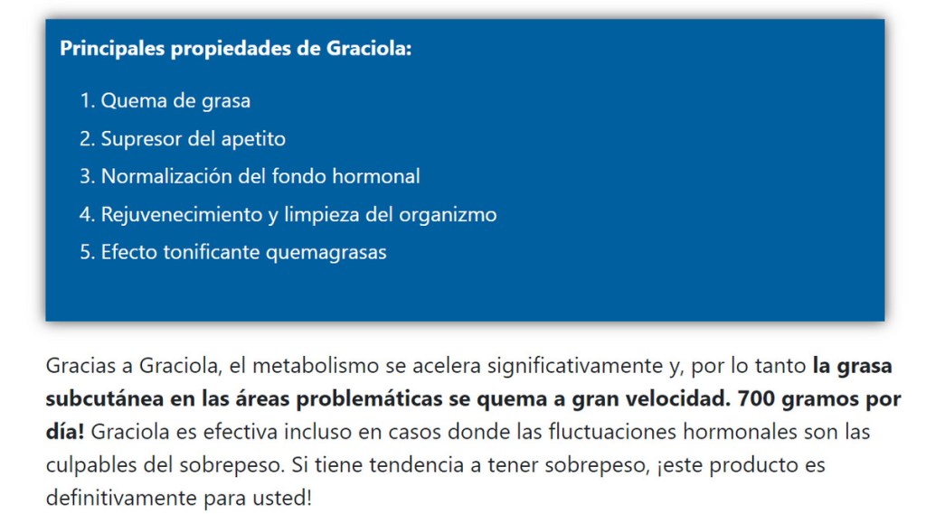 Graciola y beneficios para bajar de peso